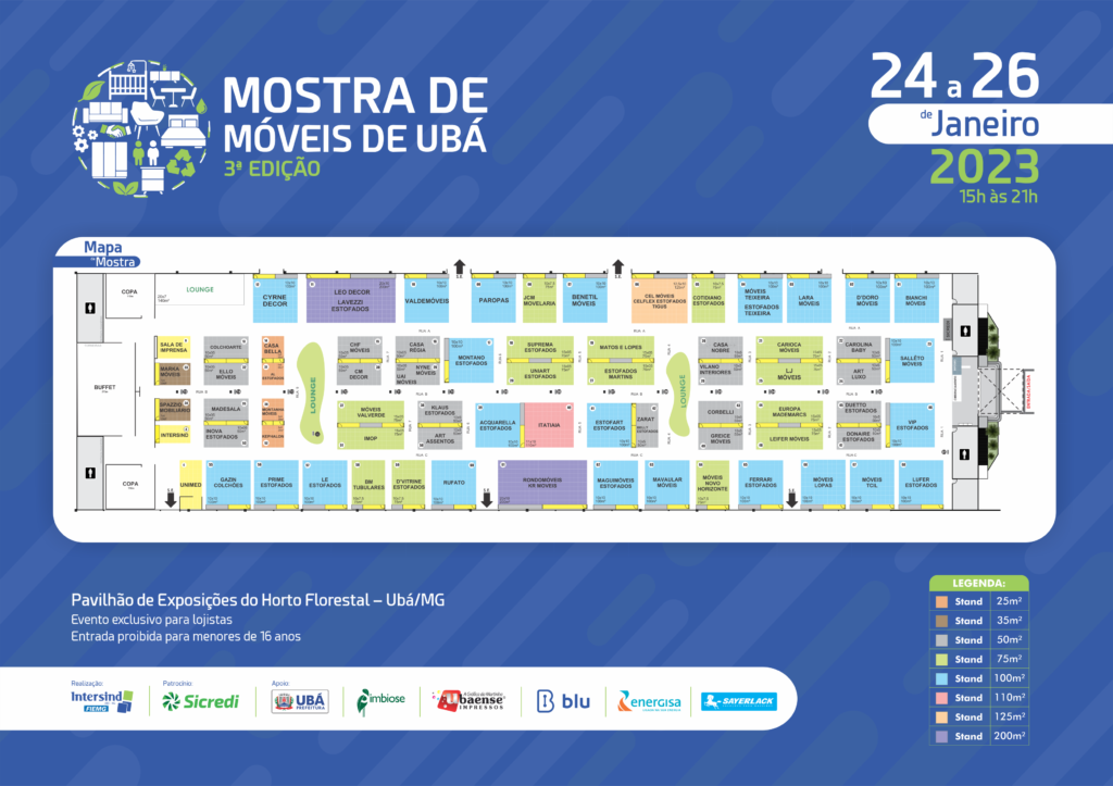 Mapa da Mostra de Moveis de Uba 3a Edicao valente design e publicidade Agência de Marketing - Valente Design e Publicidade